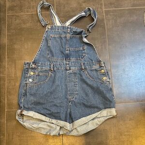 We The Free Blue Denim Overalls